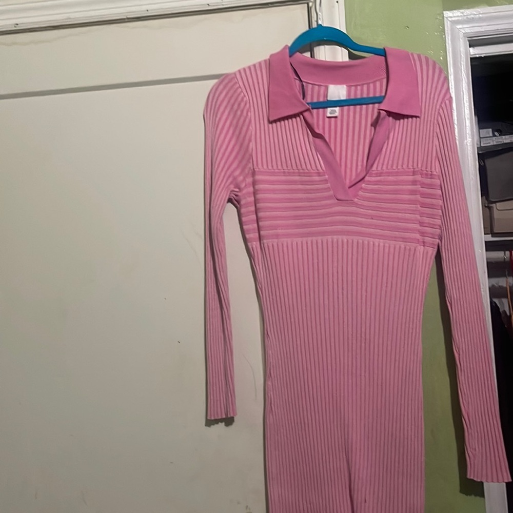 Pink Sweater Dress